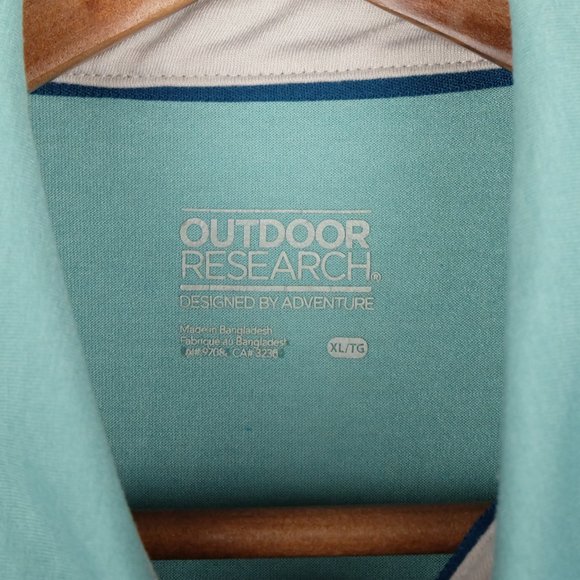 Outdoor Research Button Up Shirt Mens Extra Large Blue Short Sleeve Stretch - Picture 10 of 11